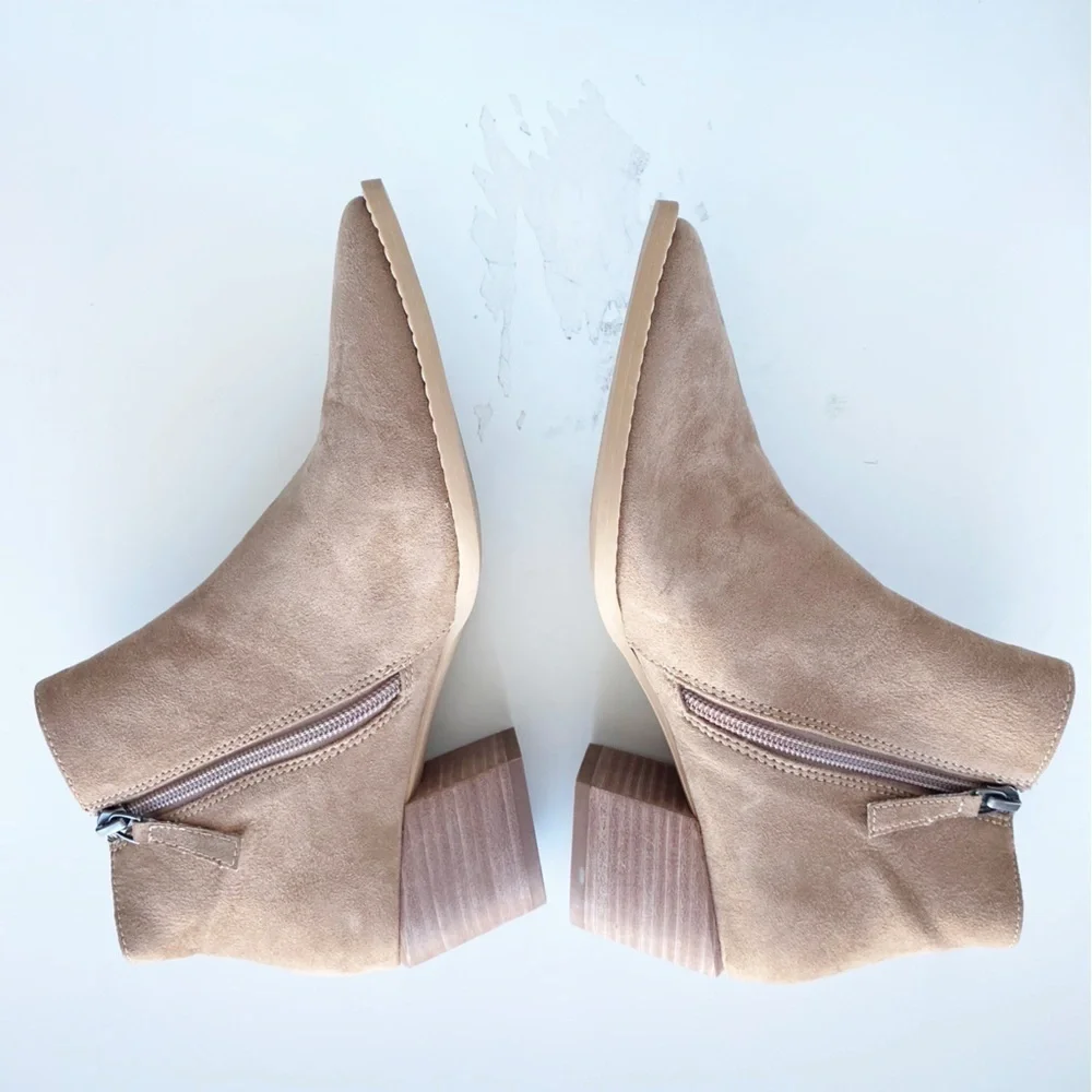 PAOLO Windy Snip Toe Western Ankle Bootie NEW In Mushroom